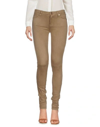 Shop 7 For All Mankind Casual Pants In Khaki
