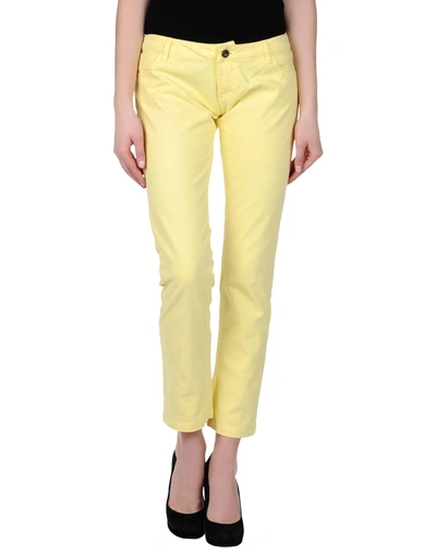 Shop Macchia J Casual Pants In Yellow