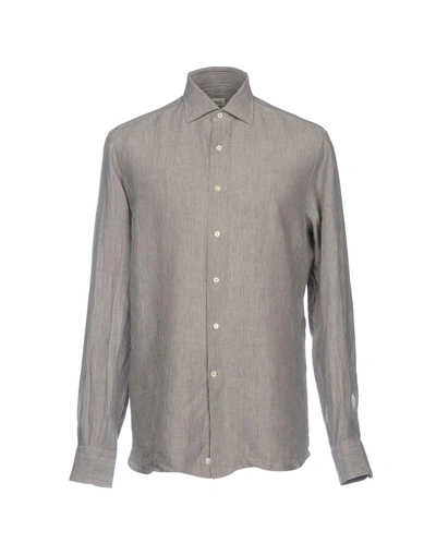 Shop Alessandro Gherardi Striped Shirt In Light Grey