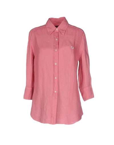 Shop Fred Perry Shirts In Pastel Pink