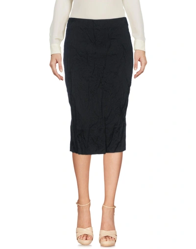 Shop Miu Miu 3/4 Length Skirts In Black