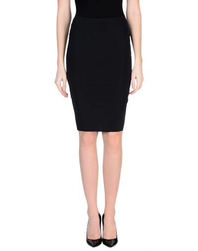 Shop Andrea Incontri Knee Length Skirts In Black