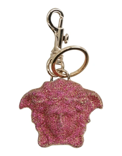 Shop Versace Key Rings In Fuchsia