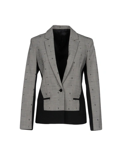 Shop Karl Lagerfeld Blazer In Grey
