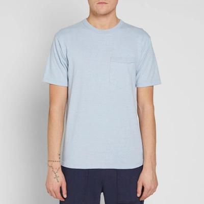 Shop National Athletic Goods Rib Pocket Tee In Blue