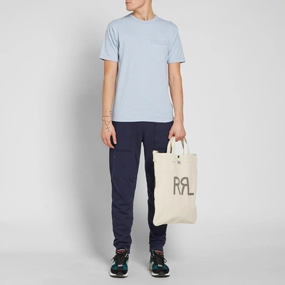 Shop National Athletic Goods Rib Pocket Tee In Blue