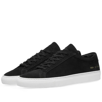 Shop Common Projects Woman By  Original Achilles Low Suede In Black