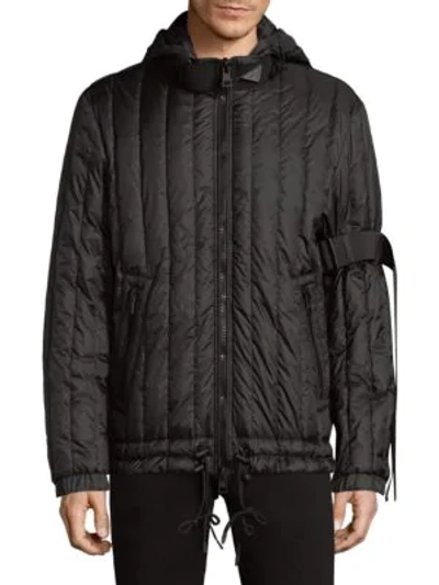 Shop Moncler Banach Vertical Puffer Jacket In Black