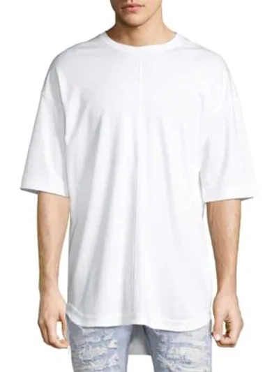 Shop Diesel Black Gold Toona Cotton Tee Shirt In White