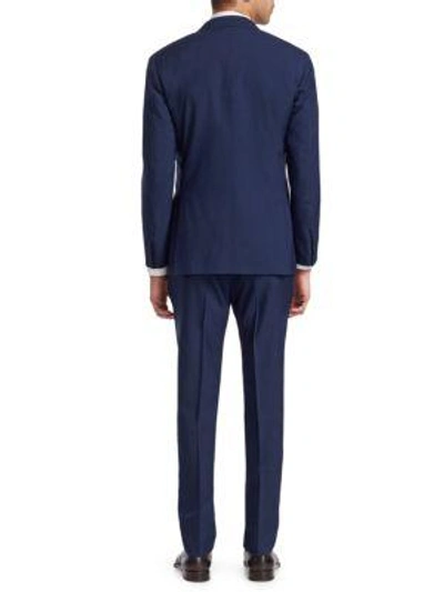 Shop Ralph Lauren Nigel Two-button Wool Slim-fit Suit In Bright Navy