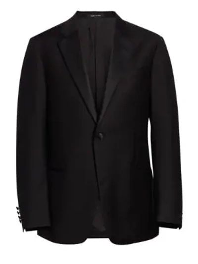 Shop Emporio Armani Men's G-line Classic Wool Notch Lapel Tuxedo In Black