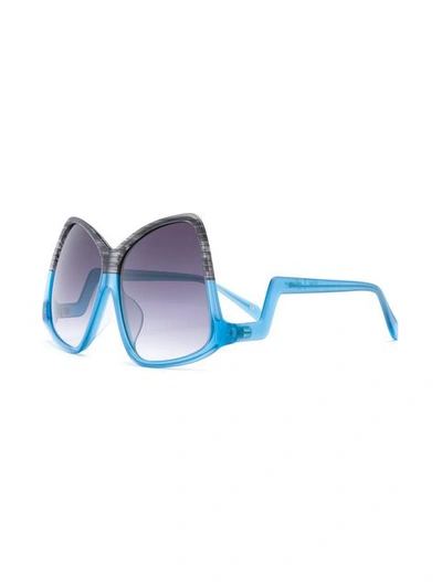 Shop Sama Eyewear Stardust Sunglasses In Blue