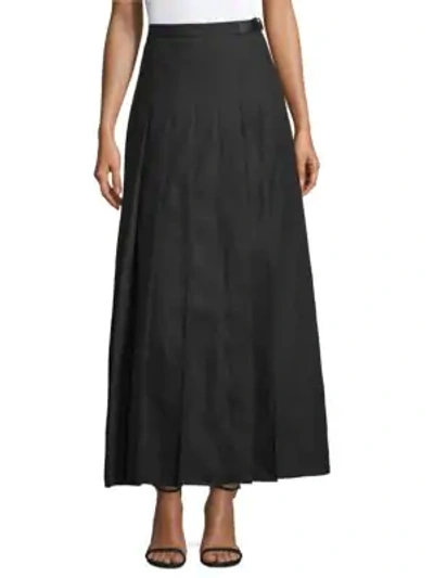 Shop Max Mara Evelin Kilt Skirt In Black