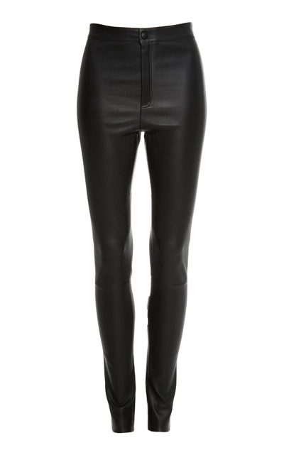 Shop Zeynep Arcay Skinny Leather Pant In Black