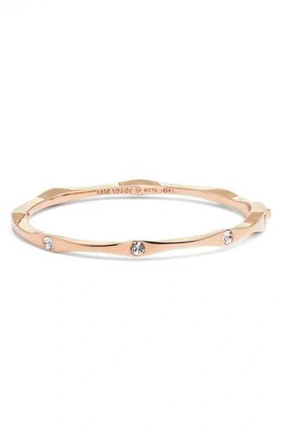 Shop Kate Spade Heavy Metals Wave Bangle In Rose Gold