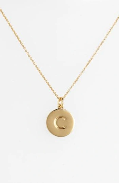 Shop Kate Spade 'one In A Million' Initial Pendant Necklace In C- Gold