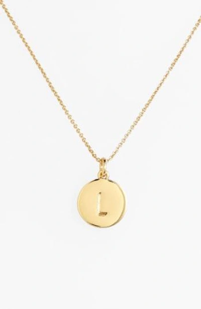 Shop Kate Spade 'one In A Million' Initial Pendant Necklace In L- Gold