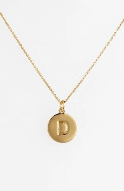 Shop Kate Spade 'one In A Million' Initial Pendant Necklace In D- Gold