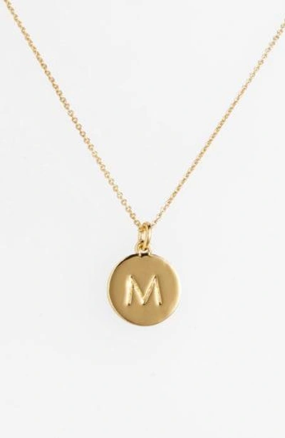 Shop Kate Spade 'one In A Million' Initial Pendant Necklace In M- Gold
