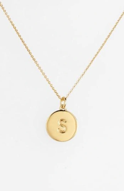 Shop Kate Spade 'one In A Million' Initial Pendant Necklace In S- Gold