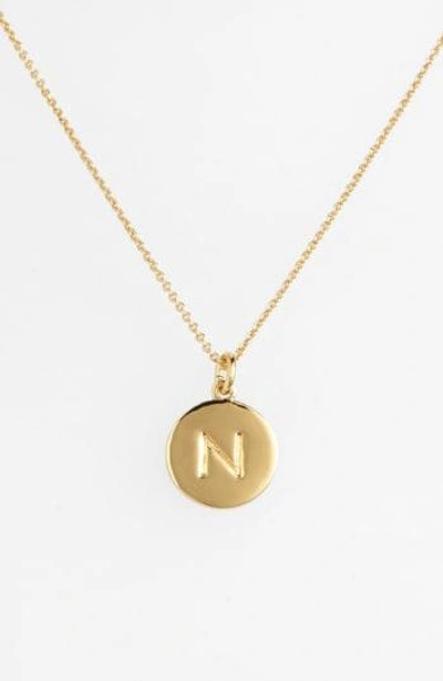 Shop Kate Spade 'one In A Million' Initial Pendant Necklace In N- Gold