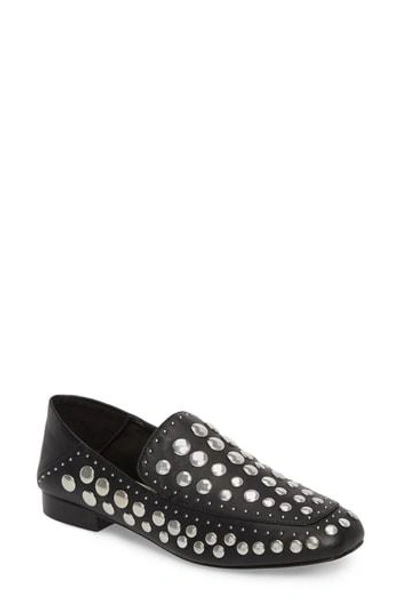Shop 1.state Flintia Studded Flat In Black Leather