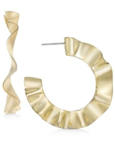 Shop Kate Spade New York Gold-tone Wavy Hoop Earrings