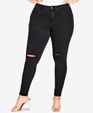 city chic ripped jeans