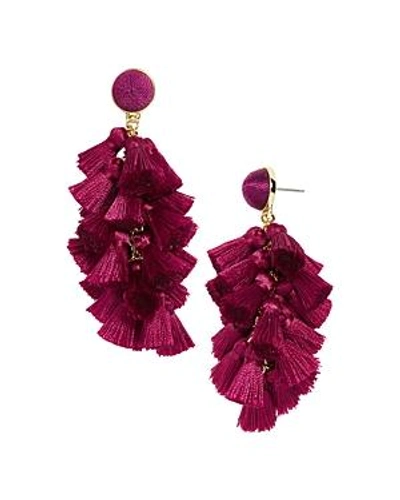 Shop Baublebar Contessa Tassel Earrings In Burgundy