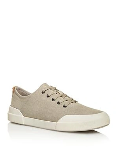 Shop Vince Men's Victor Canvas Sneakers In Stone