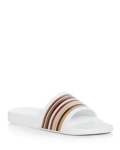 Shop Paul Smith Men's Ruben Slide Sandals In White