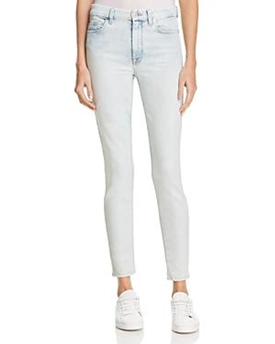 Shop 7 For All Mankind Ankle Skinny Jeans In Bleached Out