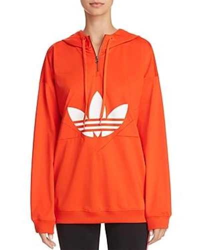 Shop Adidas Originals Colorado Logo Hooded Sweatshirt In Red Orange