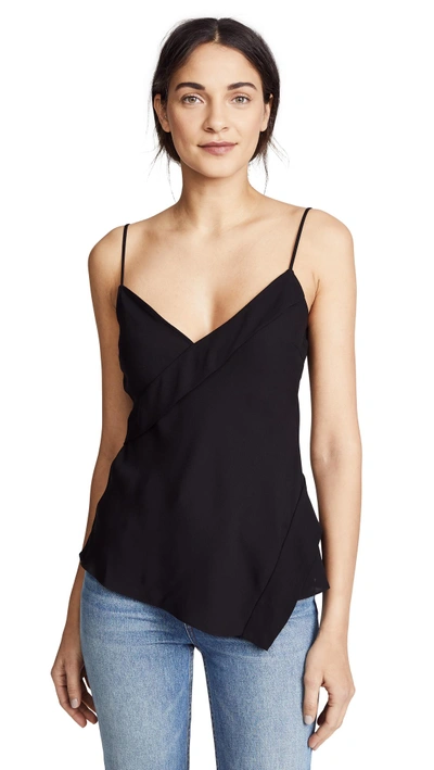 Shop Theory Silk Crossover Tank In Black