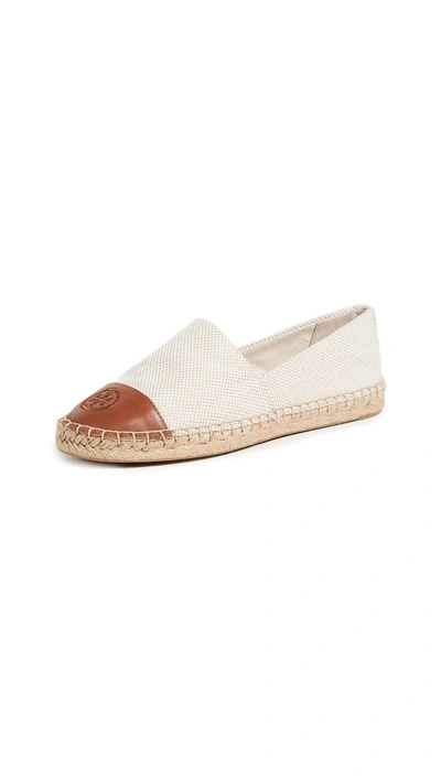 Shop Tory Burch Colorblock Flat Espadrilles In Perfect Sand/perfect Cuoio