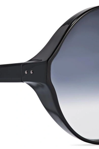 Shop Linda Farrow Round-frame Acetate Sunglasses In Black