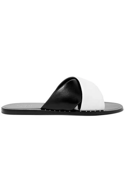 Shop Rag & Bone Keaton Leather Slides In Black