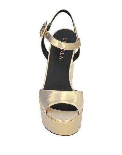 Shop Le Silla Sandals In Gold