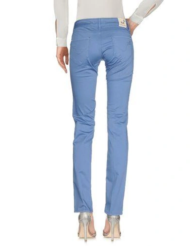 Shop Entre Amis Casual Pants In Slate Blue