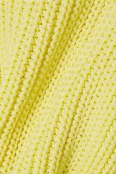 Shop Mansur Gavriel Cotton-blend Sweater In Bright Yellow