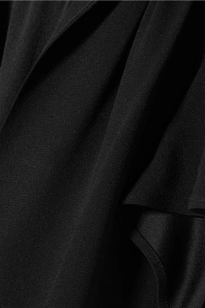 Shop Vanessa Bruno Island Gathered Crepe Dress In Black