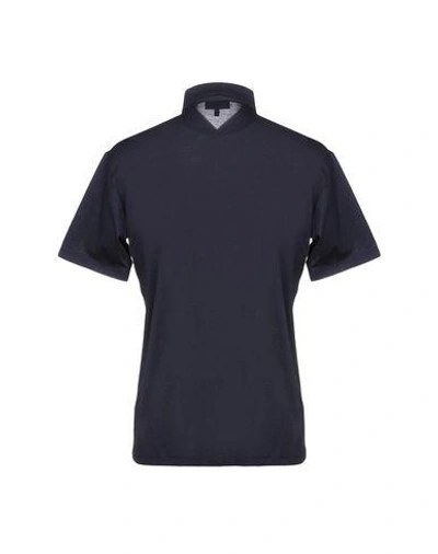 Shop Emporio Armani Polo Shirts In Dark Blue