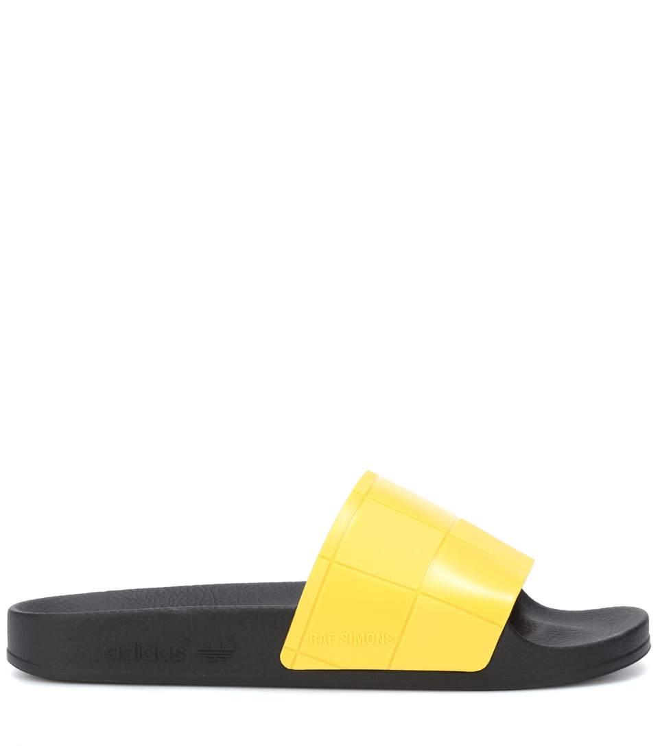 Adidas By Raf Simons Adidas Raf Simons Rs Adilette Slides In Black |  ModeSens