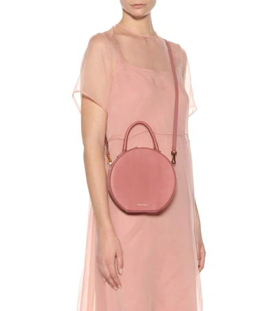 Shop Mansur Gavriel Circle Leather Crossbody Bag In Pink