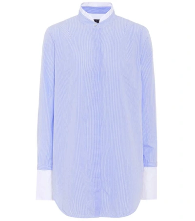 Shop Rag & Bone Allie Striped Cotton Shirt In Blue