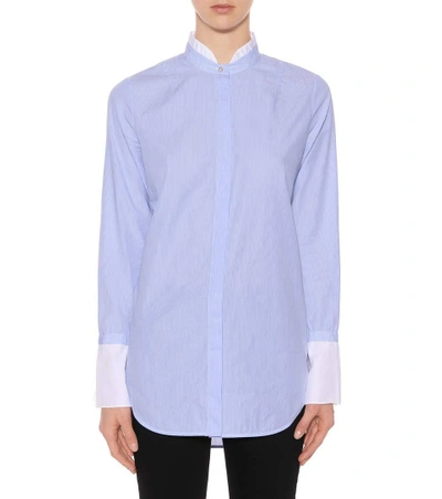 Shop Rag & Bone Allie Striped Cotton Shirt In Blue