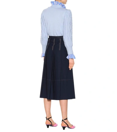 Shop Marni Cotton Midi Skirt