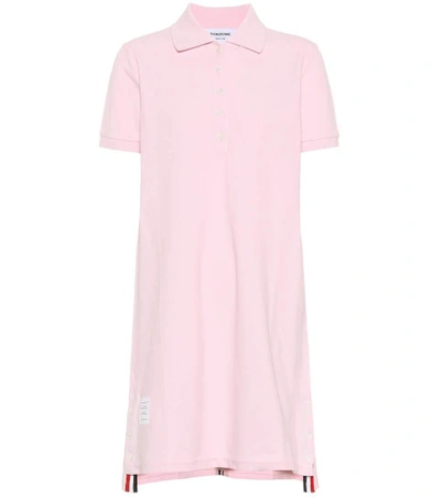 Shop Thom Browne Cotton Shirt Dress In Pink