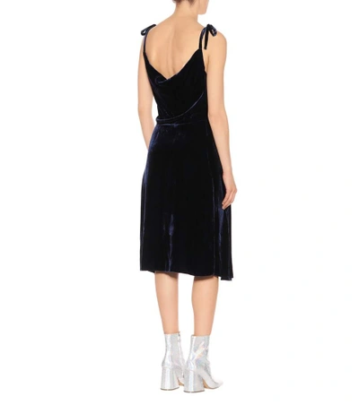 Shop Golden Goose Tosca Velvet Dress In Blue