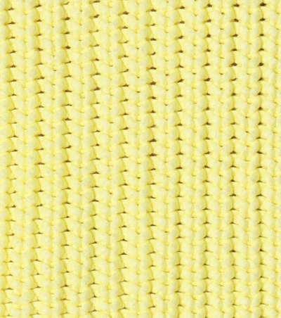 Shop Mansur Gavriel Cotton-blend Sweater In Yellow
